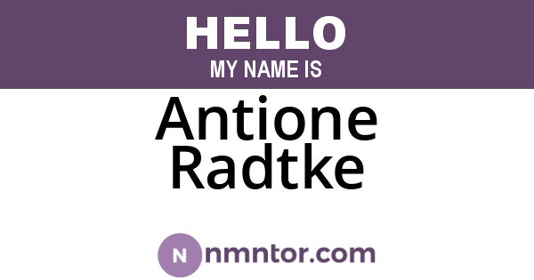 Antione Radtke