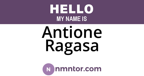 Antione Ragasa