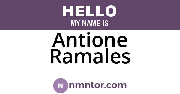 Antione Ramales