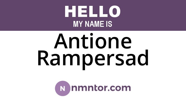Antione Rampersad