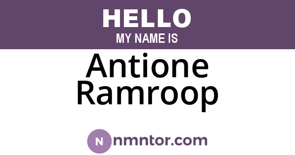 Antione Ramroop