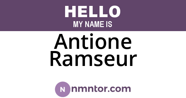 Antione Ramseur
