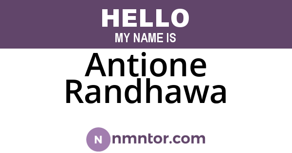 Antione Randhawa