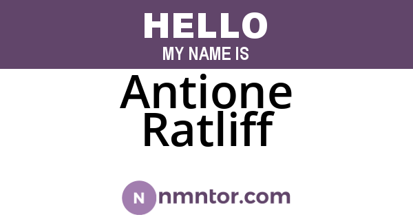 Antione Ratliff