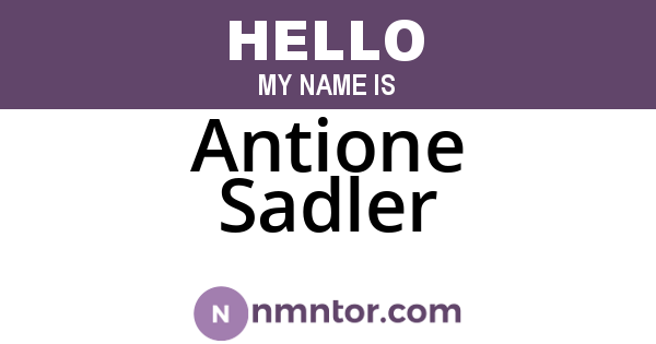 Antione Sadler
