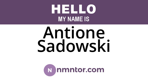 Antione Sadowski