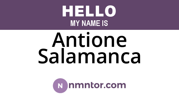 Antione Salamanca