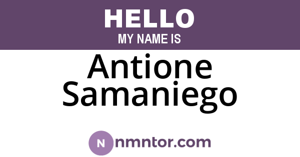 Antione Samaniego