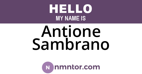 Antione Sambrano