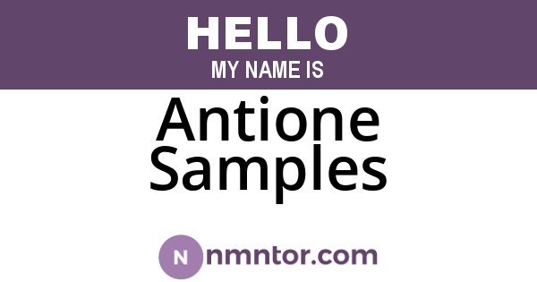 Antione Samples