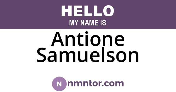 Antione Samuelson