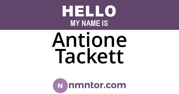 Antione Tackett