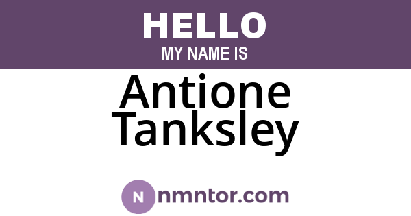 Antione Tanksley