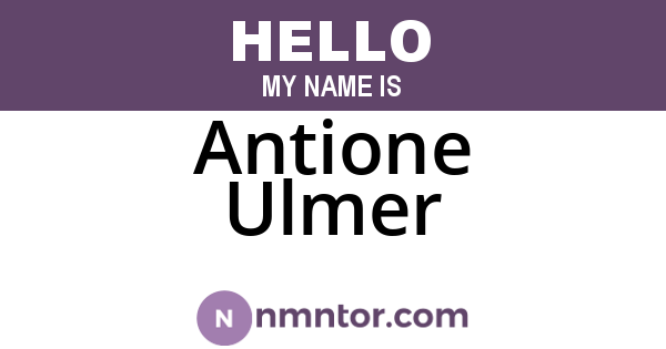 Antione Ulmer
