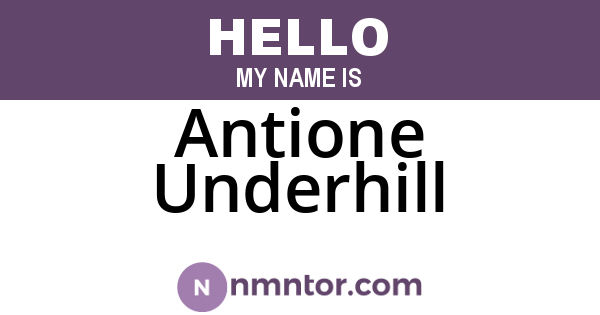 Antione Underhill