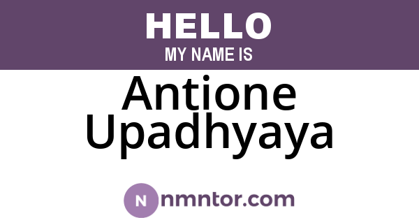 Antione Upadhyaya