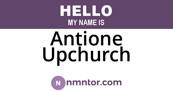 Antione Upchurch