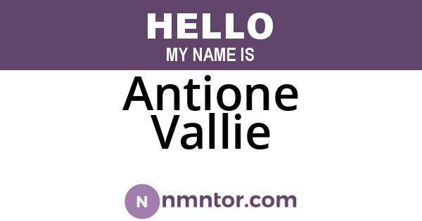 Antione Vallie