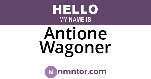 Antione Wagoner
