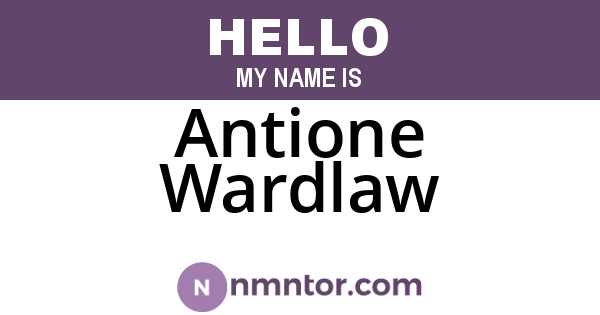Antione Wardlaw