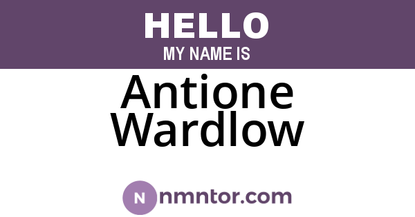 Antione Wardlow