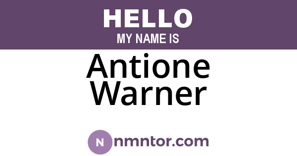Antione Warner