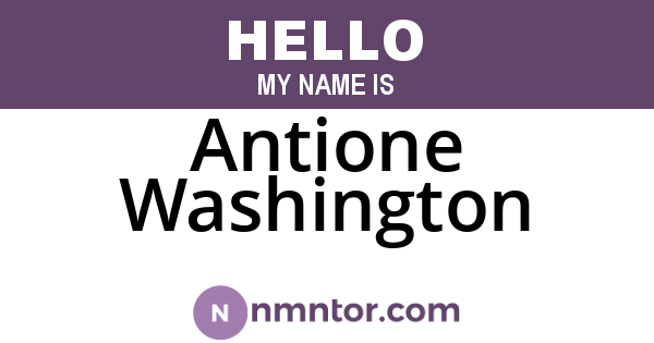 Antione Washington