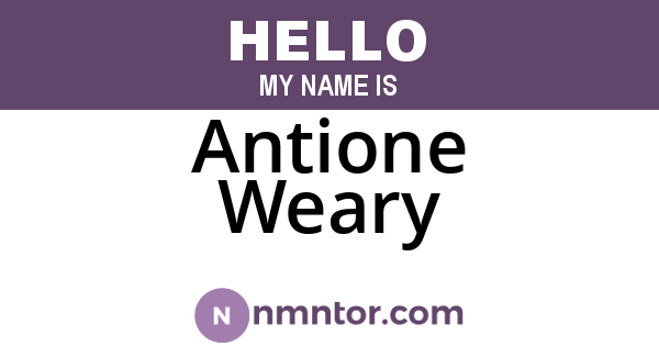 Antione Weary