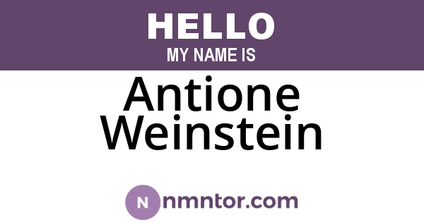 Antione Weinstein