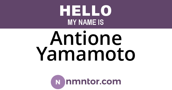 Antione Yamamoto