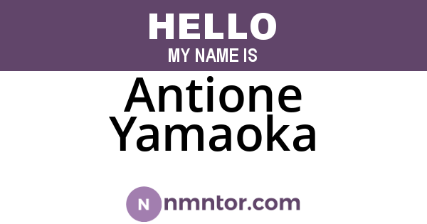 Antione Yamaoka