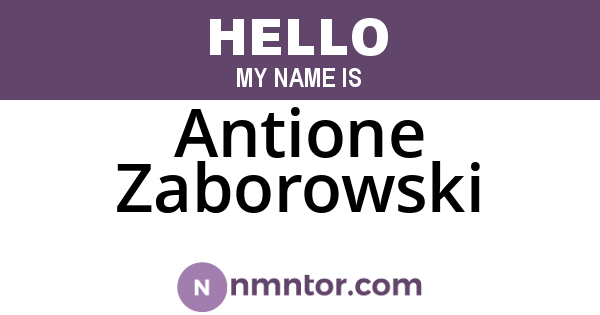 Antione Zaborowski
