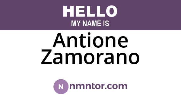 Antione Zamorano