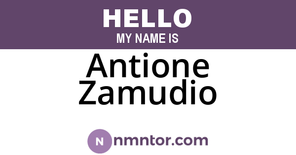 Antione Zamudio