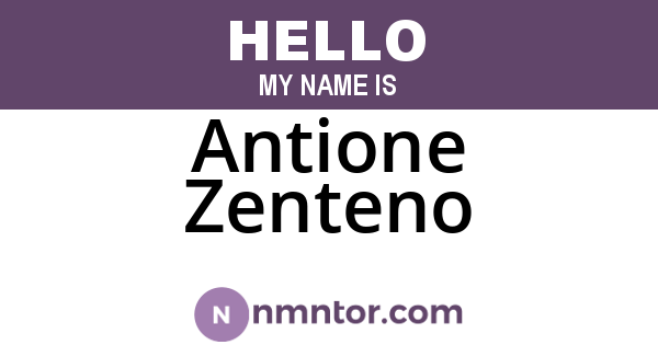 Antione Zenteno