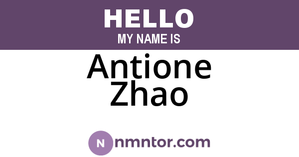 Antione Zhao