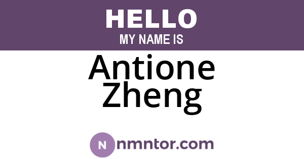 Antione Zheng