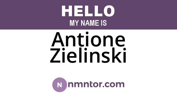 Antione Zielinski