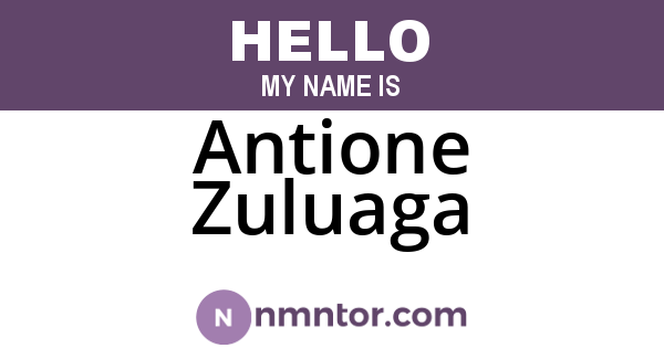 Antione Zuluaga