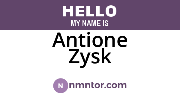 Antione Zysk
