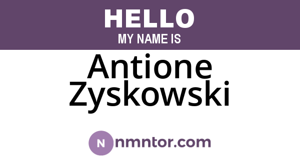 Antione Zyskowski