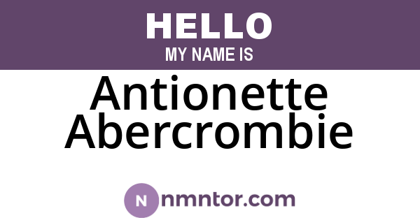 Antionette Abercrombie