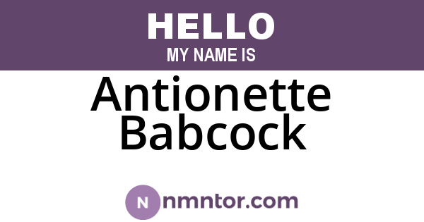 Antionette Babcock