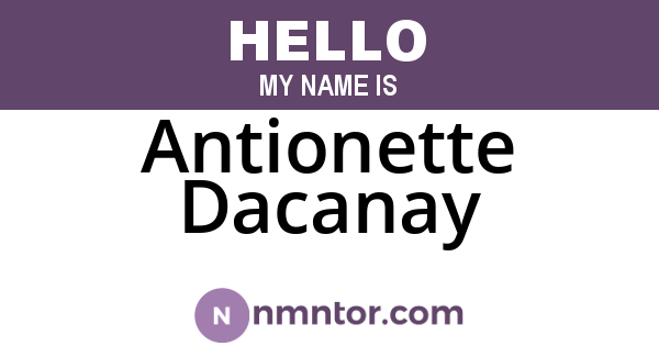 Antionette Dacanay