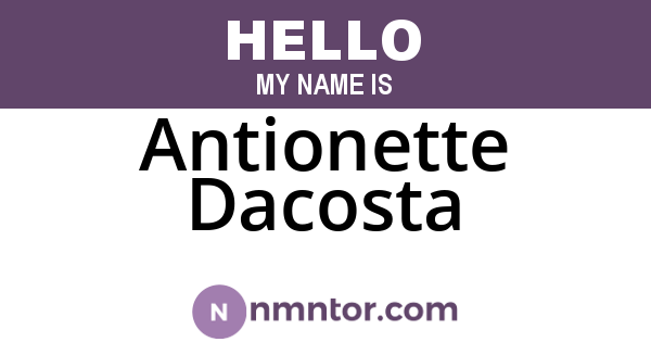 Antionette Dacosta