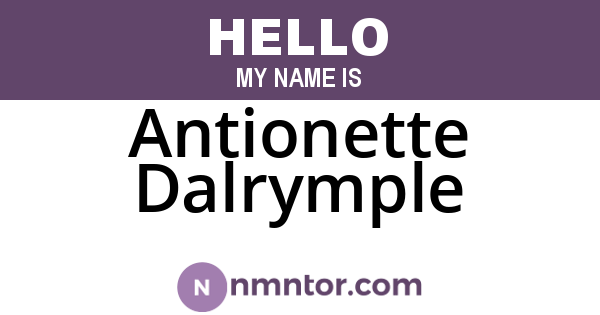 Antionette Dalrymple
