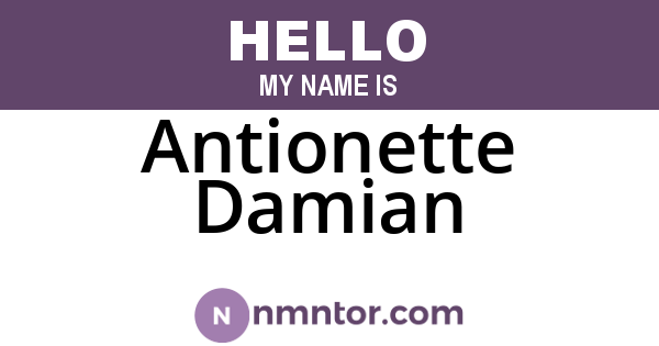 Antionette Damian