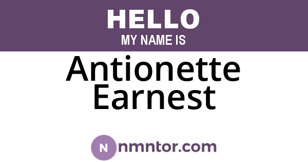 Antionette Earnest