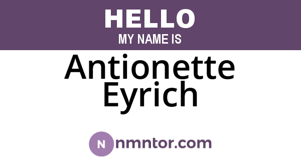 Antionette Eyrich