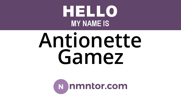 Antionette Gamez